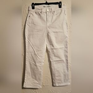 Diane Gilman DG2 Straight Leg White Cropped Jeans Size 6P